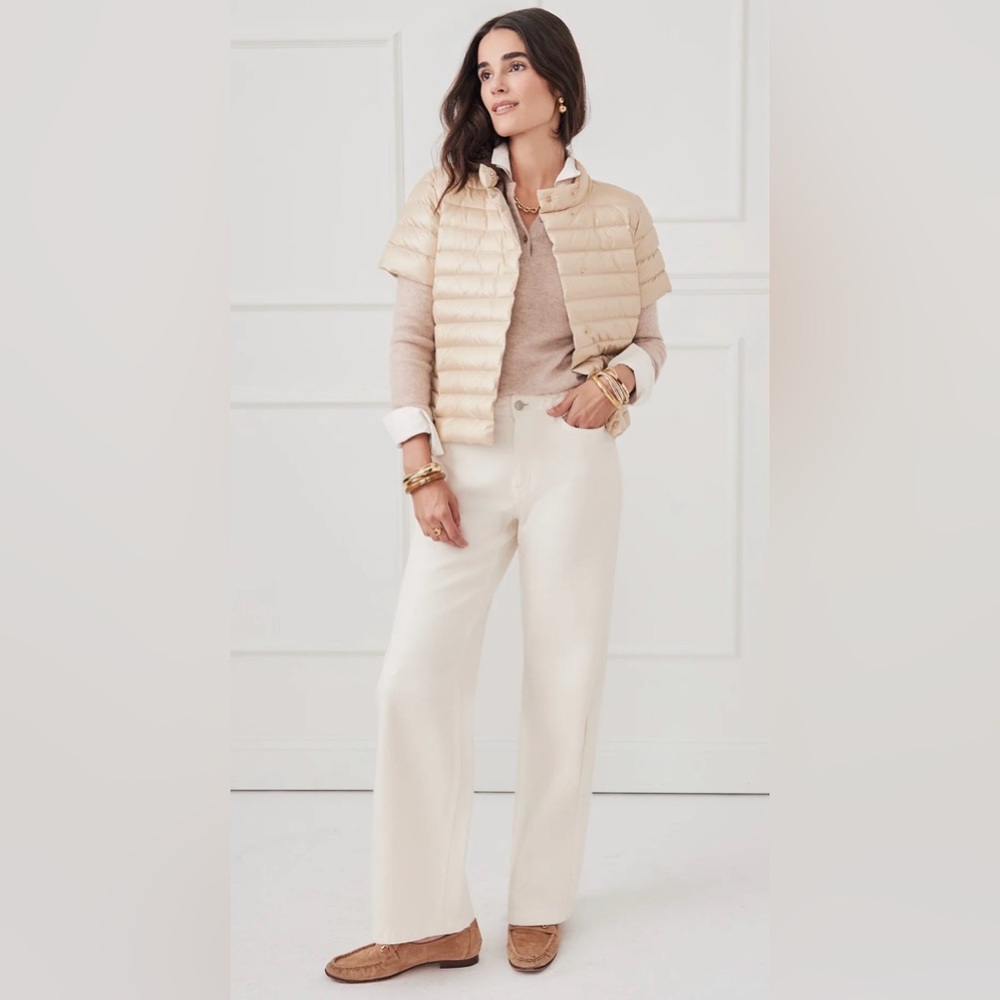 J. McLaughlin Amira Gold Short Sleeve Puffer Jacket - Picture 6 of 9